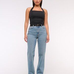 Abercrombie & Fitch Curve Love Ultra High Rise 90s Straight Jean